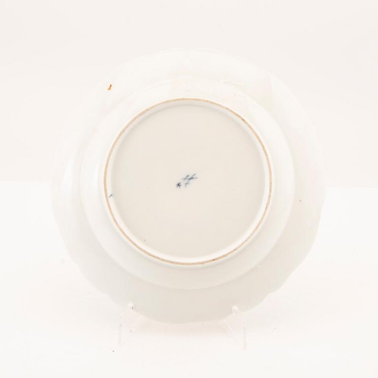 Tallrik Meissen 1700-talets slut porslin.