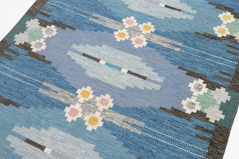 Ingegerd Silow, matta, rölakan, "Örbyhus", signerad IS, komponerad 1970, ca. 225 x 165 cm.