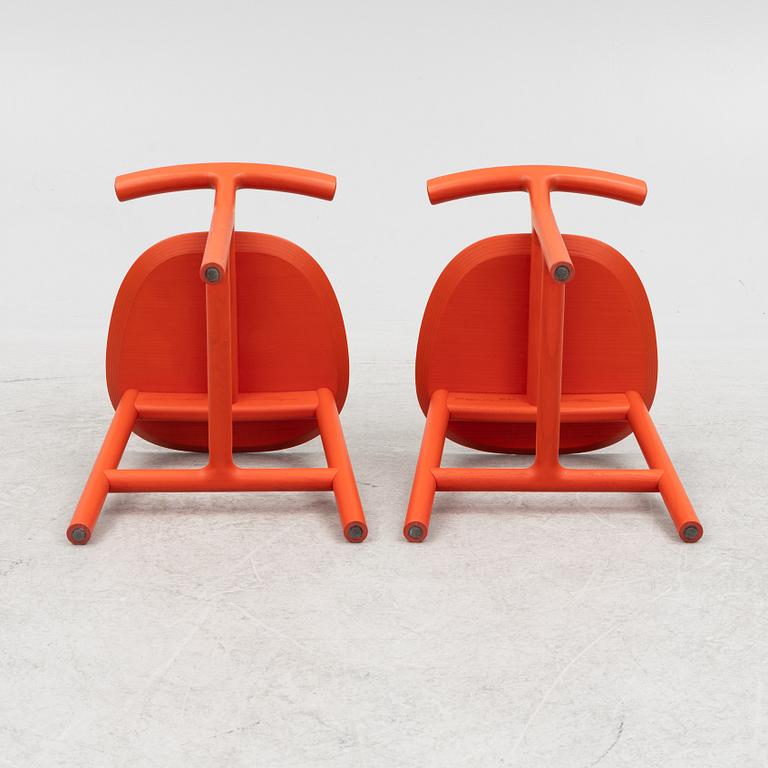 Sam Hecht & Kim Collin, a pair of stools, model MC7 Radice, Matiazzi, Italy.