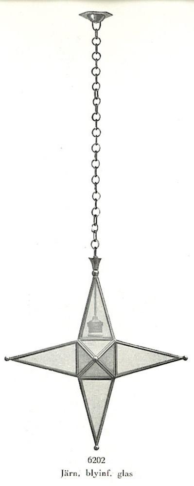 Harald Notini, taklampa, modell ”6202”, Arvid Böhlmarks Lampfabrik, Stockholm, 1920-30-tal.