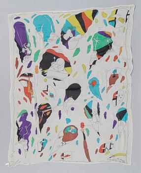 SCARF, Marie-Louise Ekman, Kellerman Art Collection, sign i trycket M.L Ekman 1994.