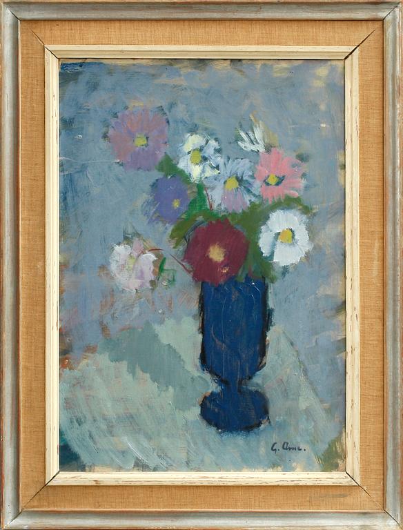 GUSTAV ARNE, olja på pannå, sign.