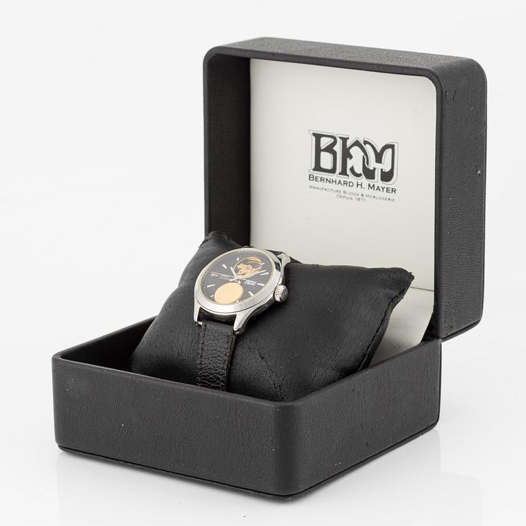 Bernhard H. Mayer, Sphere of Silence Coin Watch, wristwatch, 33.5 mm.