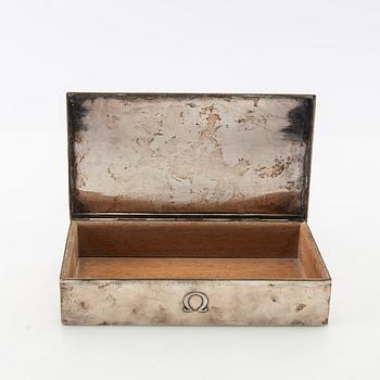 Box for Omega Constellation de luxe, silver, Fezler, Switzerland, 20th century.