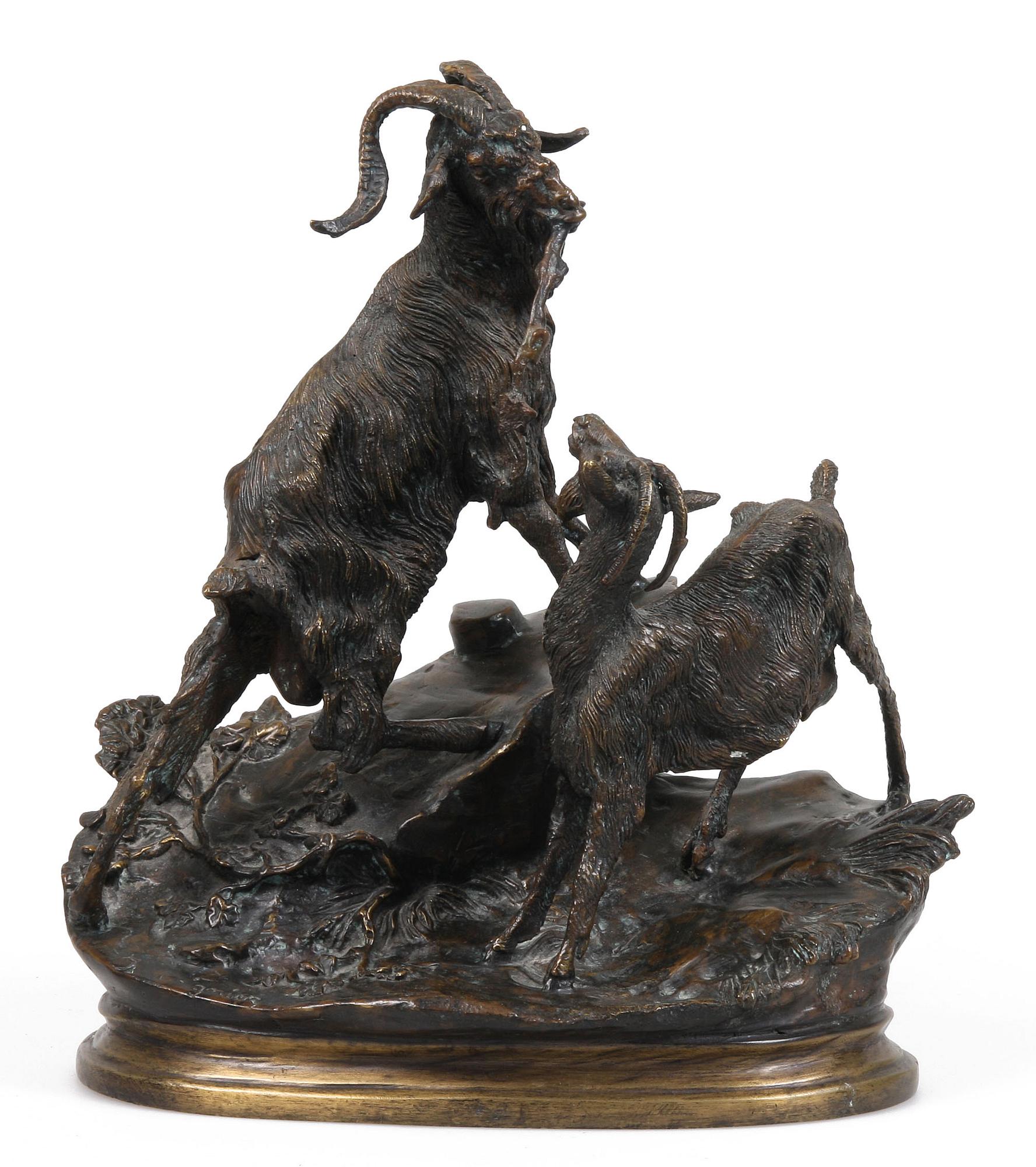 JULES MOIGNIEZ, skulptur, brons, sign.