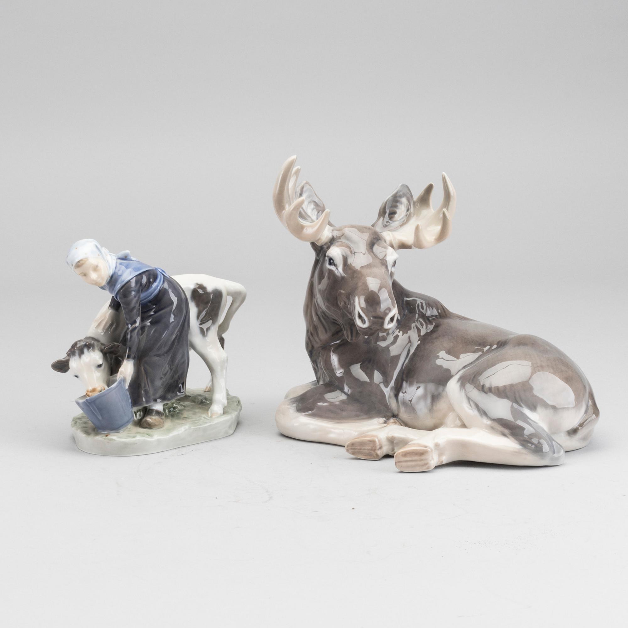 TWO DANISH FIGURINES.