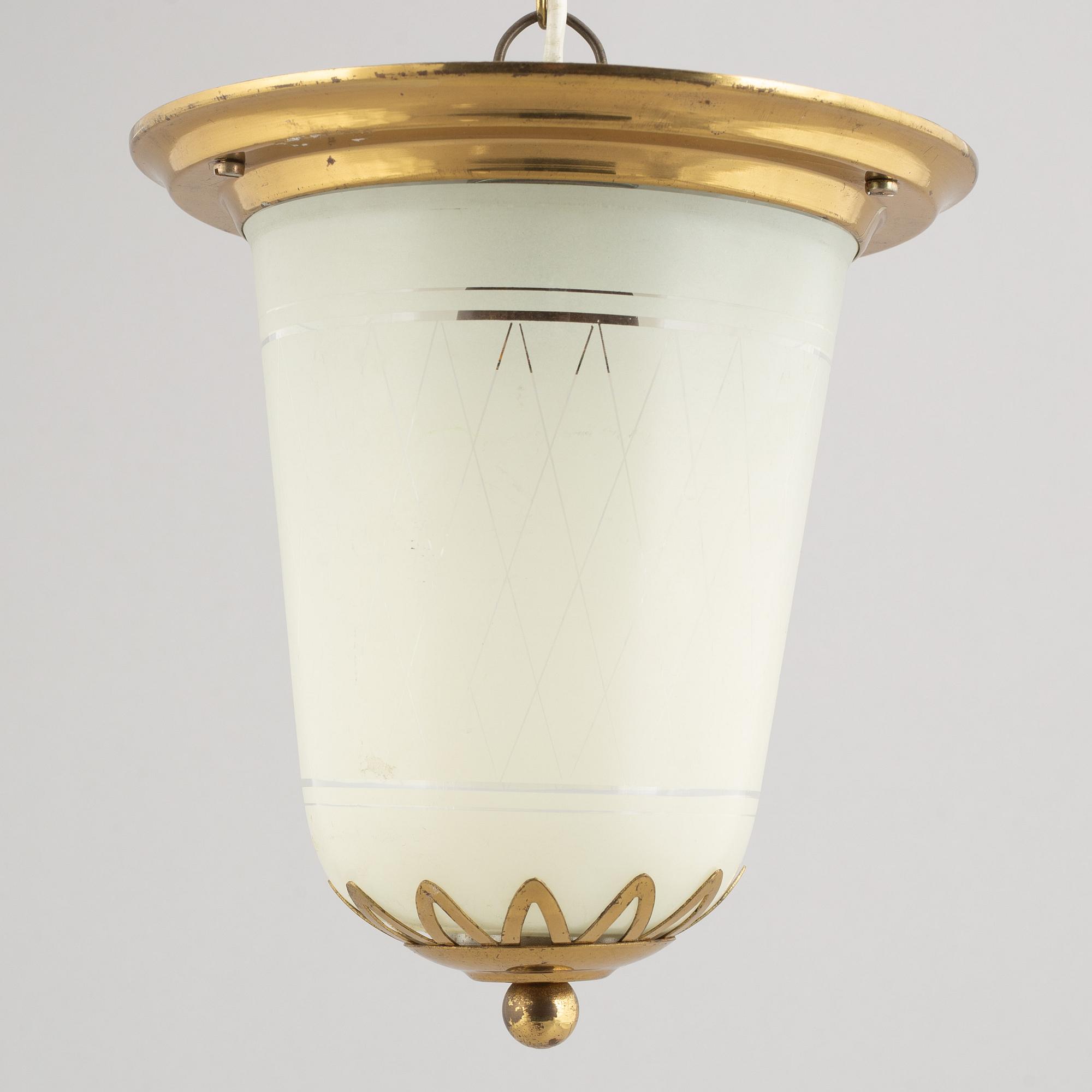 A Swedish Modern ceiling lamp, 1940's.