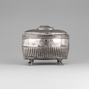 SOCKERSKRIN, silver, Gustaf Folcker, Stockholm 1824. Vikt ca 795 gram.