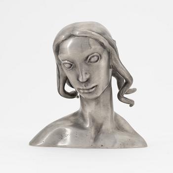 Carl Milles, efter. Skulptur, tenn. Märkt Millesgården Collection. Höjd 16 cm.