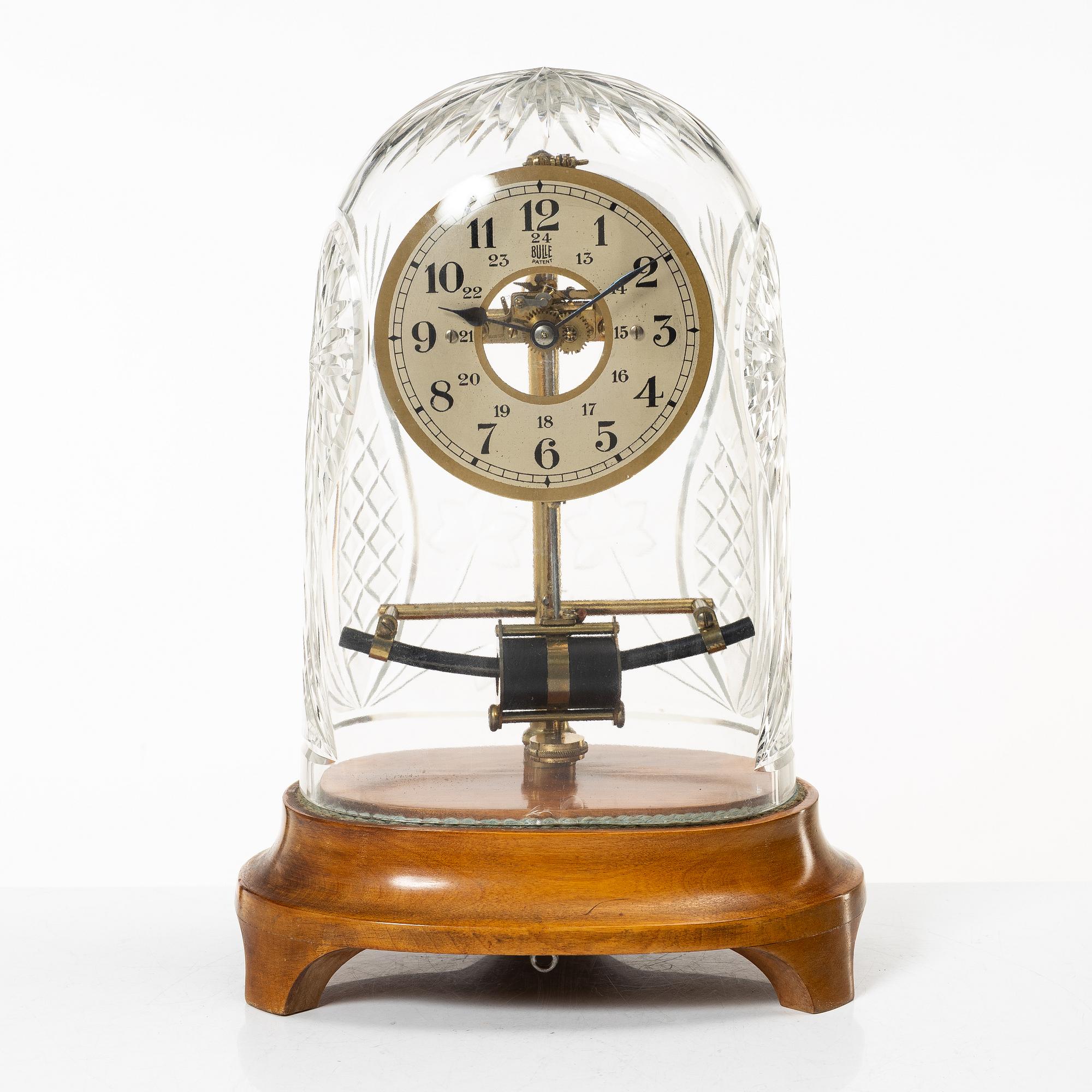 Table clock, Bulle patent, first half of the 20th century.
