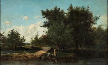 CHARLES FRANCOIS DAUBIGNY,  in the manner of. Unsigned 35 x 55 cm.