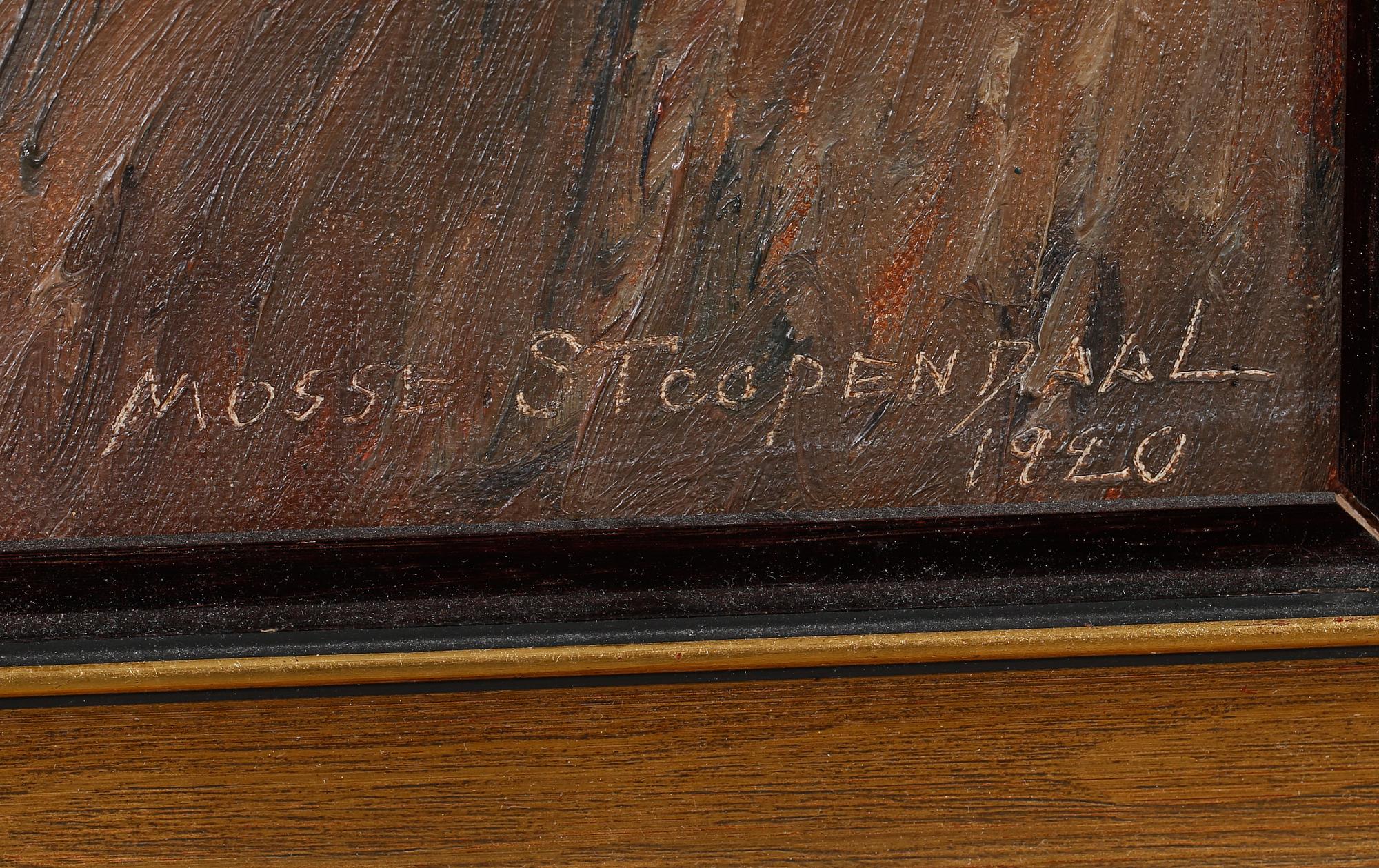 MOSSE STOOPENDAAL, olja på duk, signerad och daterad 1920.