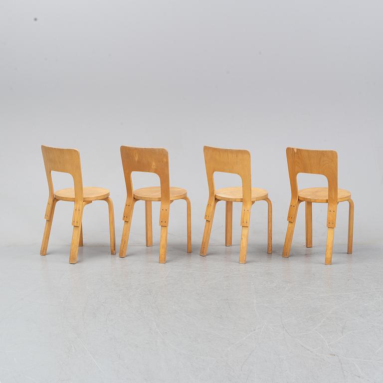 Alvar Aalto, stolar, 4 stycken , modell 66, Artek.