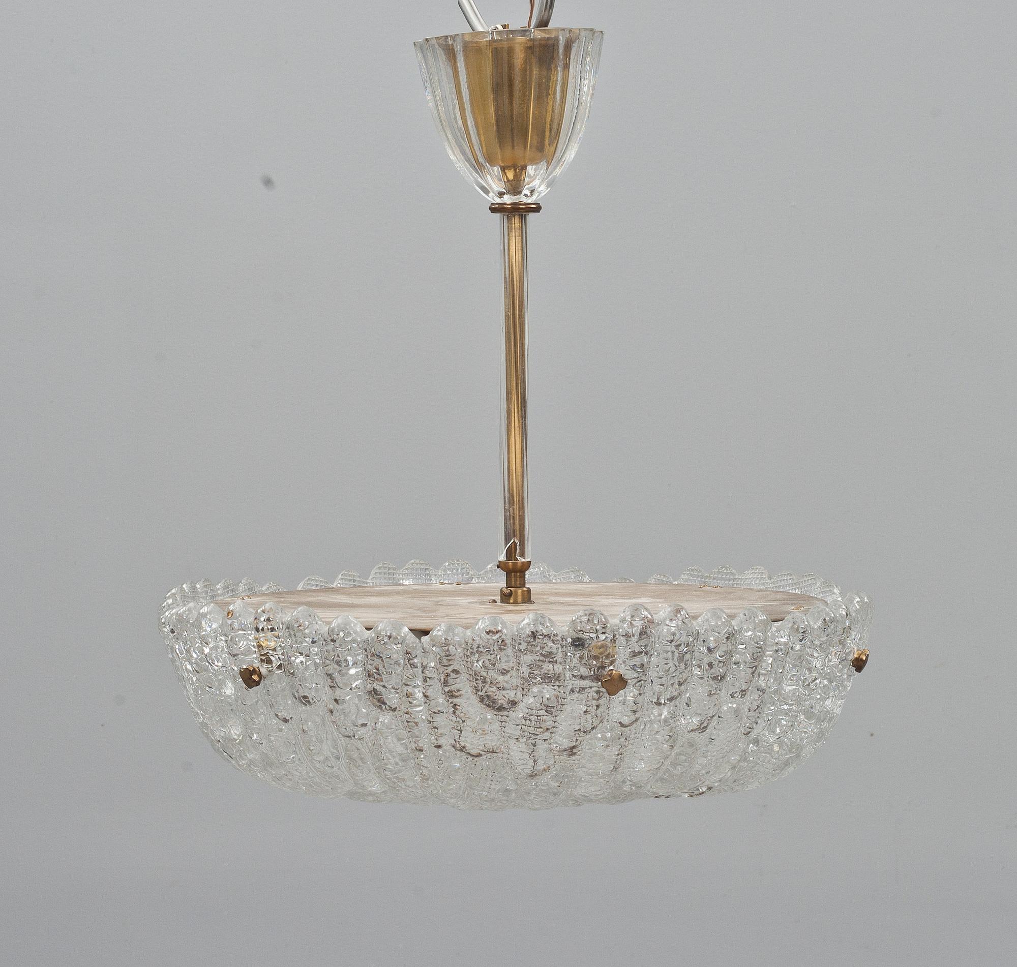 TAKLAMPA, glas. Orrefors, Carl Fagerlund.