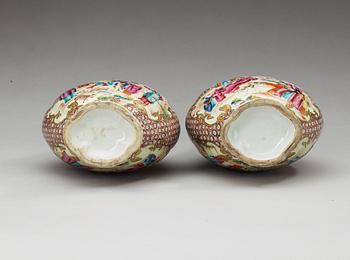 A pair of famille rose vases, Qing dynasty, Qianlong (1736-95).