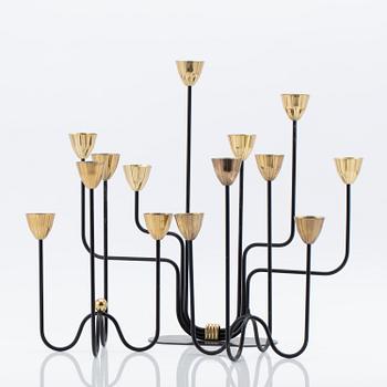 Gunnar Ander, Ystad Metall, candle holders 2 + 1 pcs, mid-20th century.