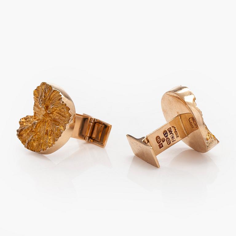 Björn Weckström, kalvosinnapit, "Pirunpyörät", 14K kultaa, Lapponia 1971.