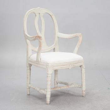 KARMSTOL, gustaviansk stil, 1800-talets första kvartal.