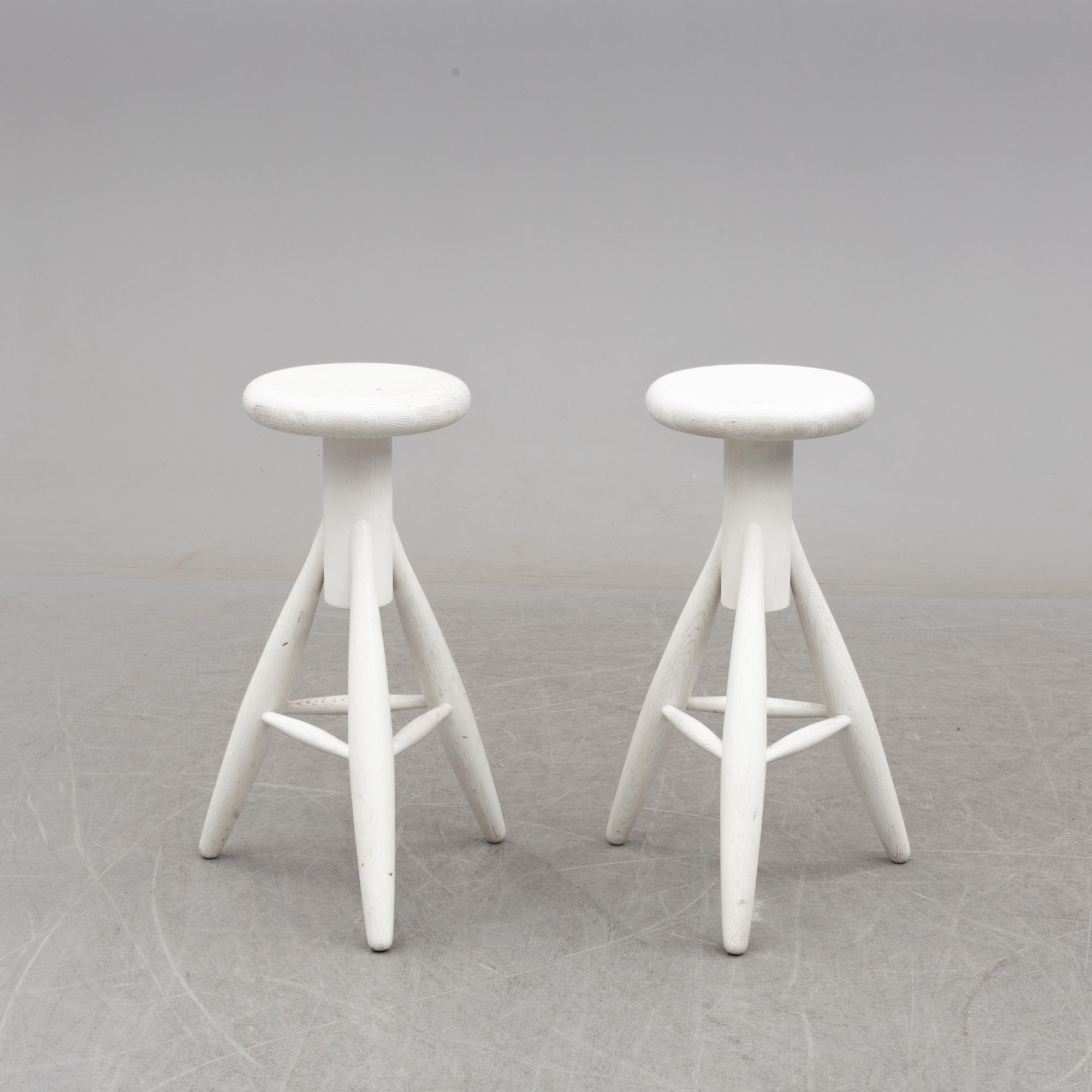 EERO AARNIO, a pair of 'Rocket' bar stools, from Artek, designed 1995.