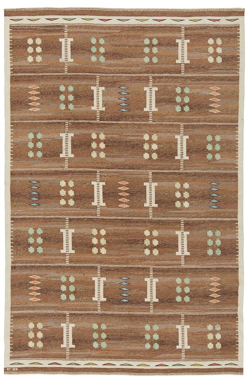 CARL DANGEL, carpet, flat weave, 308,5 x 201 cm, Signed CD (Carl Dangel).