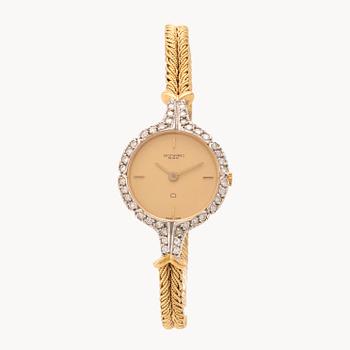 Bonard wristwatch 21.7 mm, 18K white and red gold with round single-cut diamonds.