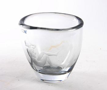 VAS, glas, Edvin Öhrström, Orrefors, sign.