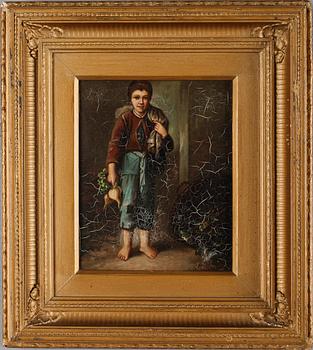 OIDENTIFIERAD KONSTNÄR, olja på plåt, signerad L. B. Tenier, 1800-tal.