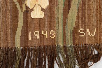 Vävd tapet, rölakan och gobelängteknik Sofia Widén 1943, ca 221,5 x 166,5 cm.