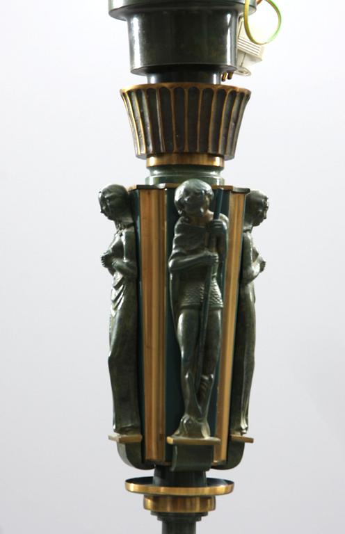 TAKLAMPA, art deco, 1930/1940-tal. H 75.