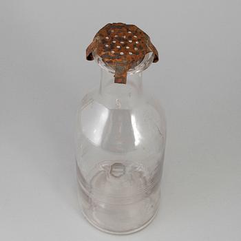 A19th century glass fly catching bottle.