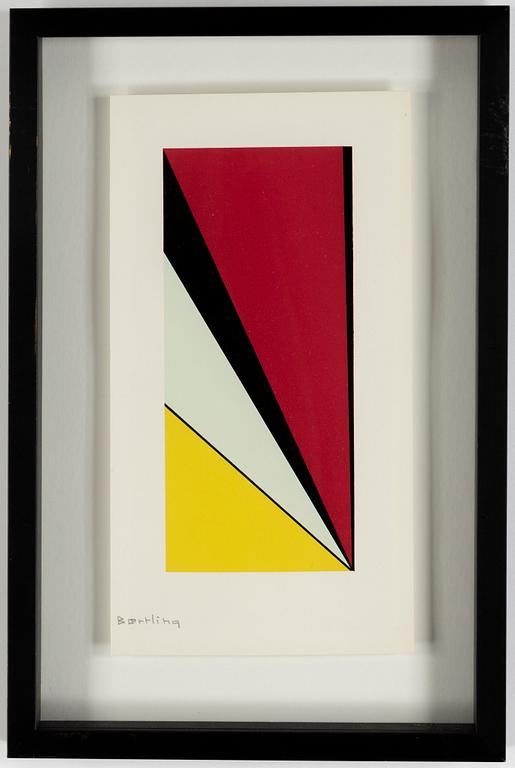 Olle Baertling, silkscreen, signed.