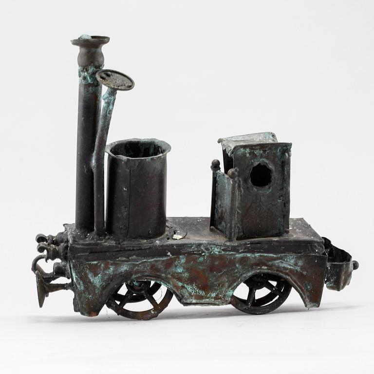 a metal sculpture, not signed.