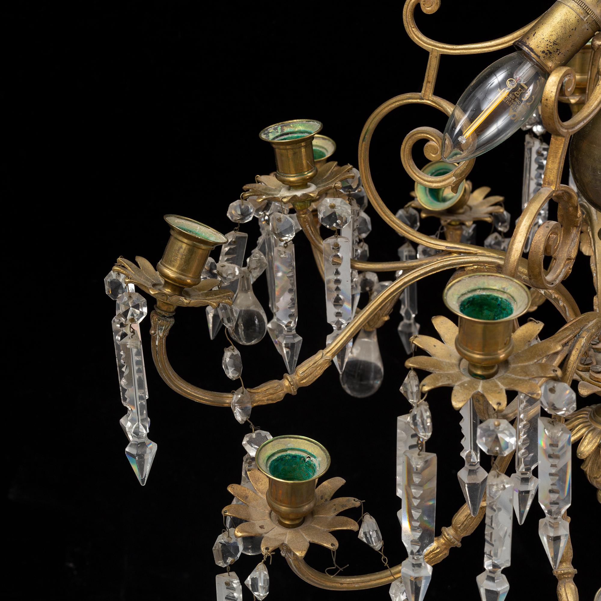 Ljuskrona, Oscariansk, omkring år 1900.