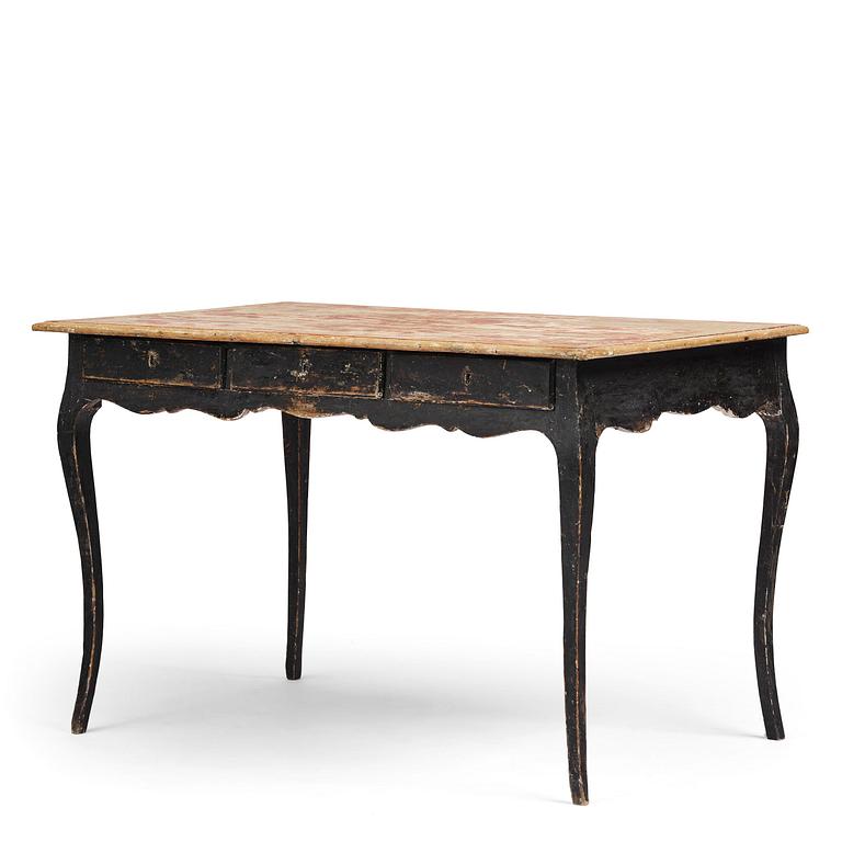 A Swedish rococo desk, Stockholm, later part 18th century.