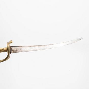 A Swedish sarbre m/1831 and cutlass for the swedish army, m/1856.
