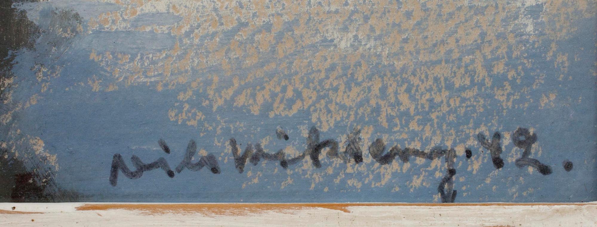 NILS WIKBERG (FINLAND), akvarell, sign. -42.