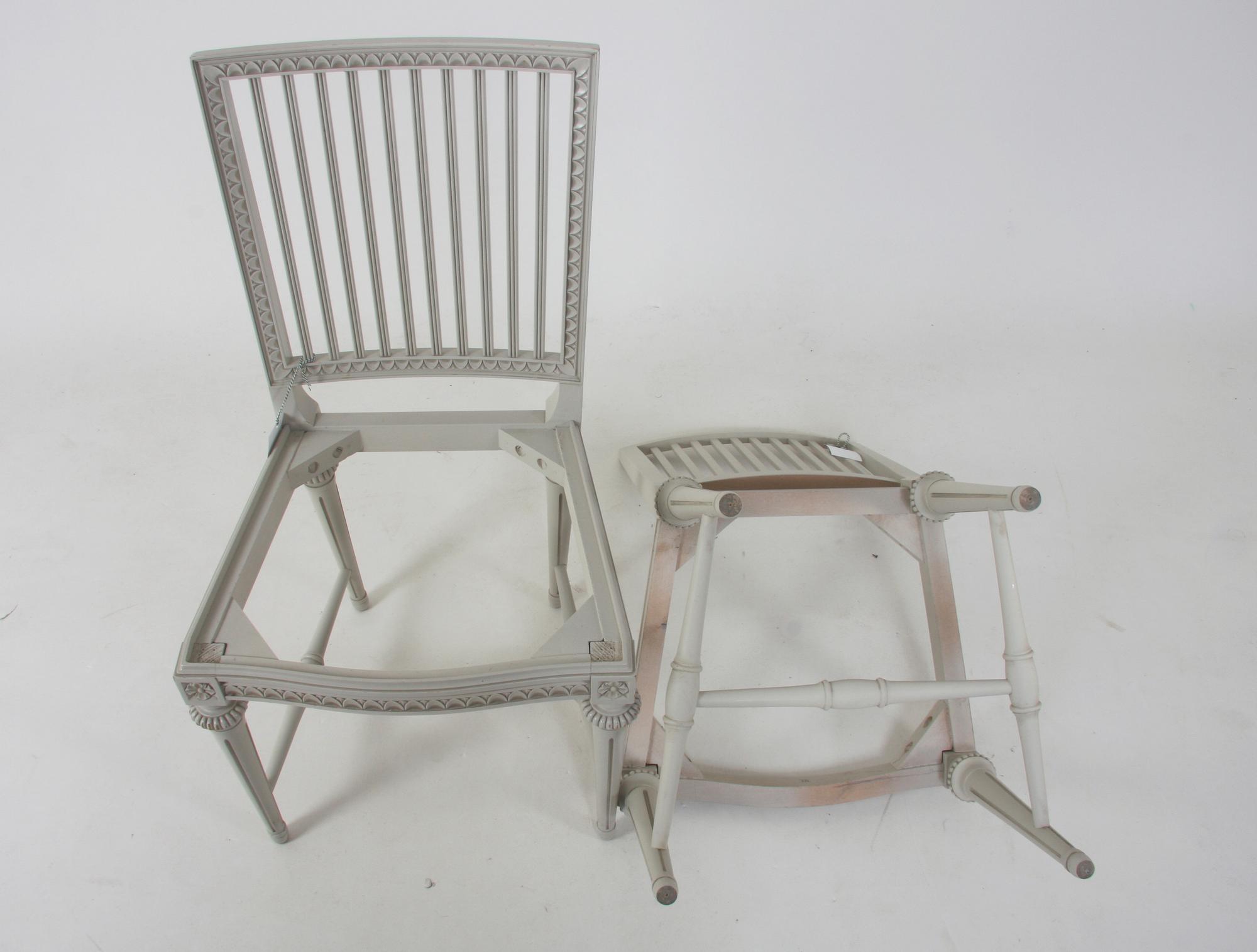 MATSALSMÖBLEMANG, 12 delar. Gustaviansk stil.