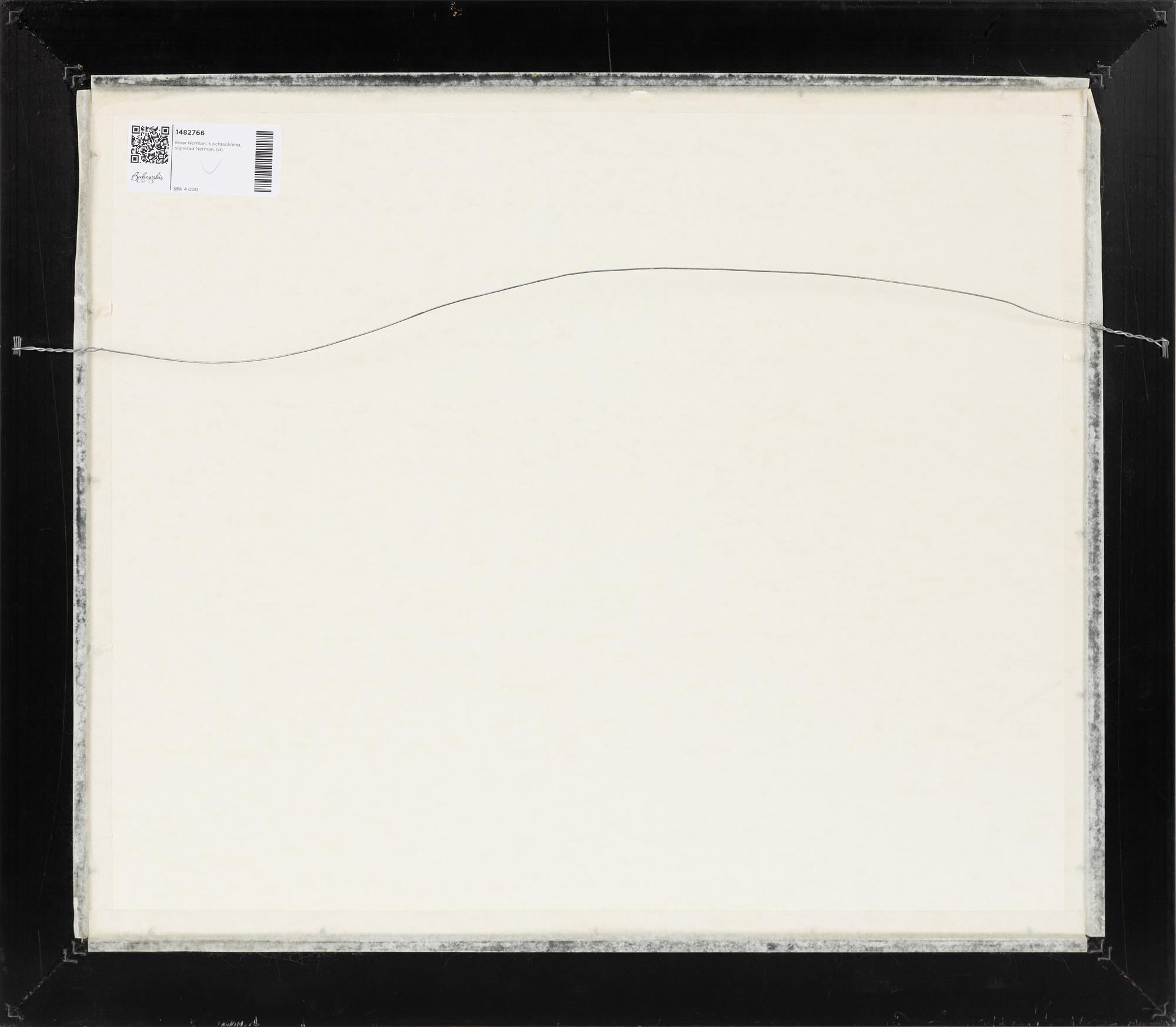 Einar Nerman, ink drawing, signed Nerman.