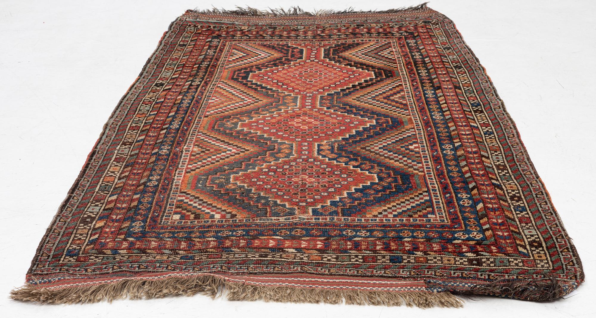 Carpet, qashqai, approx. 230 x 130 cm, antique.