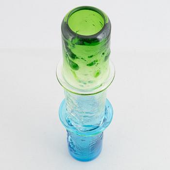 Oiva Toikka, vase, glass, "Bamboo", Nuutajärvi Notsjö, Finland.