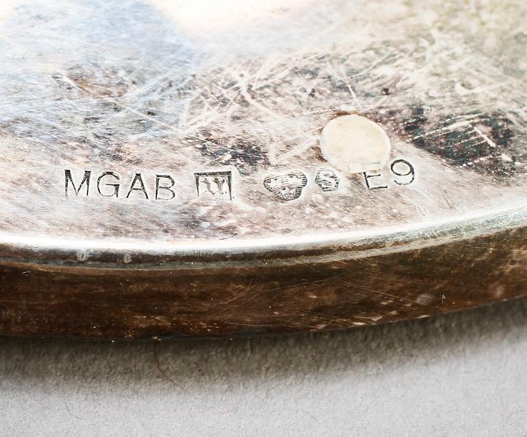 LJUSSTAKAR, ett par, silver, MGAB, Uppsala, 1955. Tot. v. 568 g.