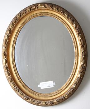 SPEGEL/RAM, gustaviansk stil, 1800-tal.