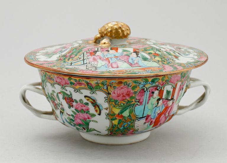 LOCKSKÅL, porslin, Kina, Kanton, 1800-tal.