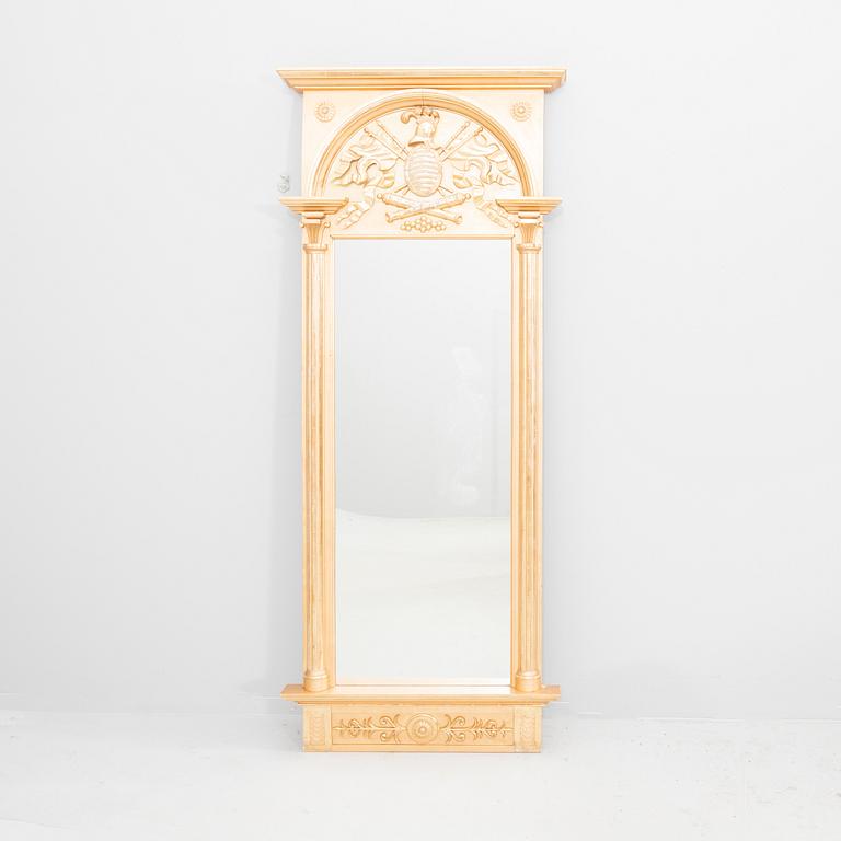 A gilded Empire style mirror and table early 1900s.