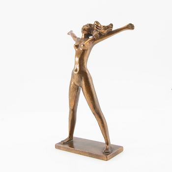 Stig Blomberg, sculpture "The Leisure Girl" bronze, Ystad-Bronze.