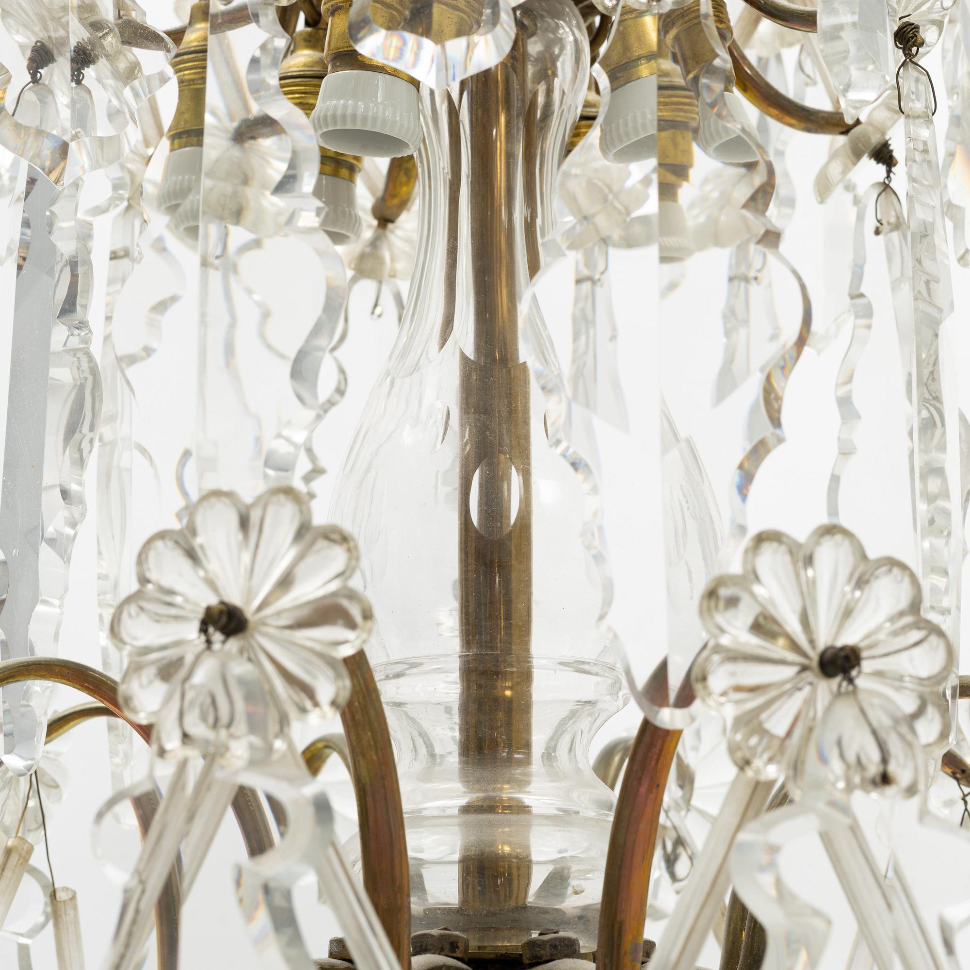 A Rococo style chandelier, first half of the 20th Century.