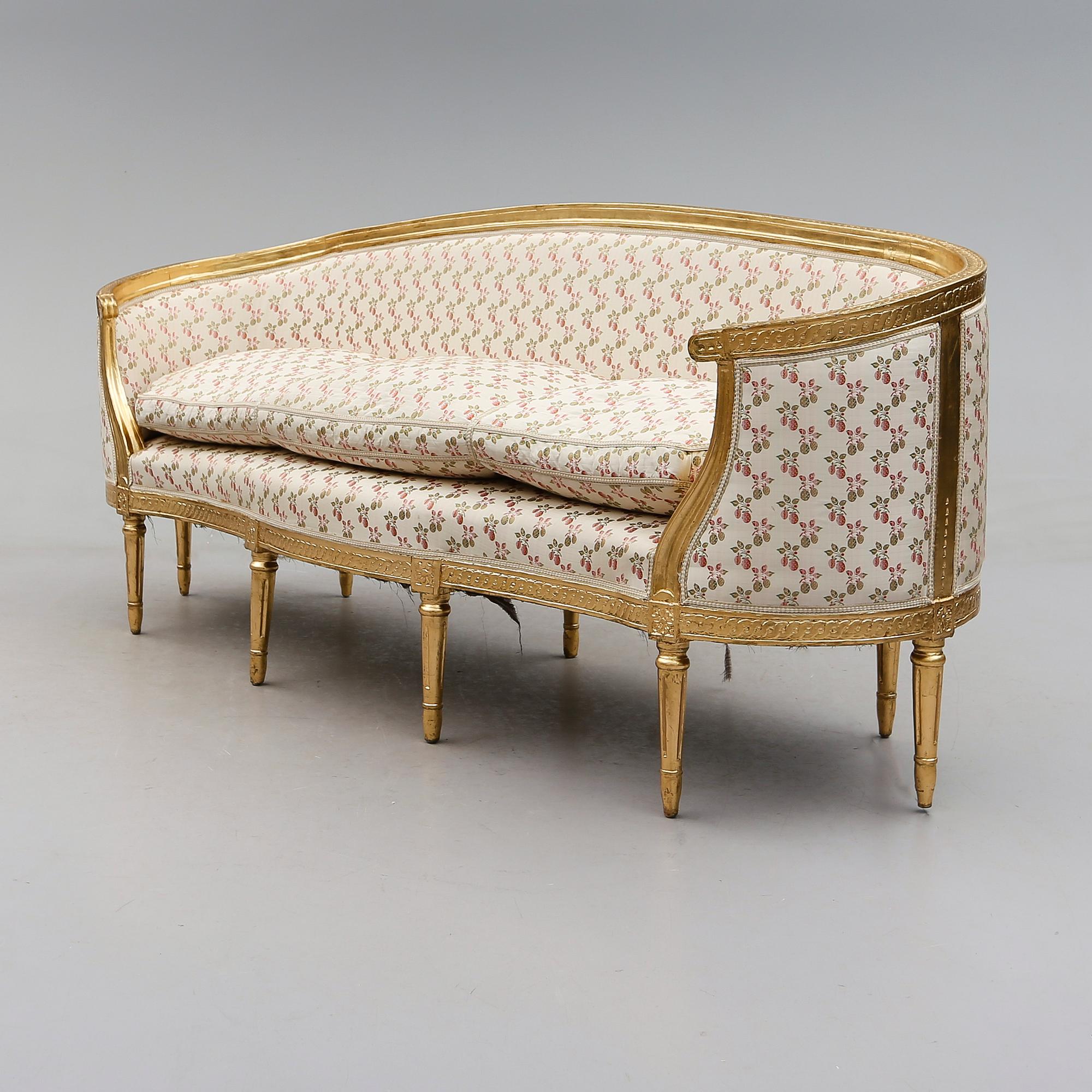SOFFA, gustaviansk, 1700-talets andra hälft.