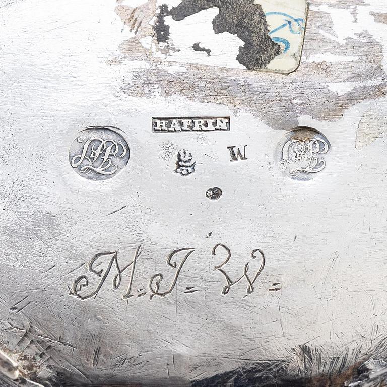 A Swedish Rococo double-spouted Rococo silver teapot, mark of Bengt Hafrin, Gothenburg 1770.