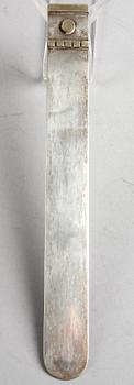 BREVKNIV, silver, Wiwen Nilsson, Lund, 1967. Vikt 150 g.