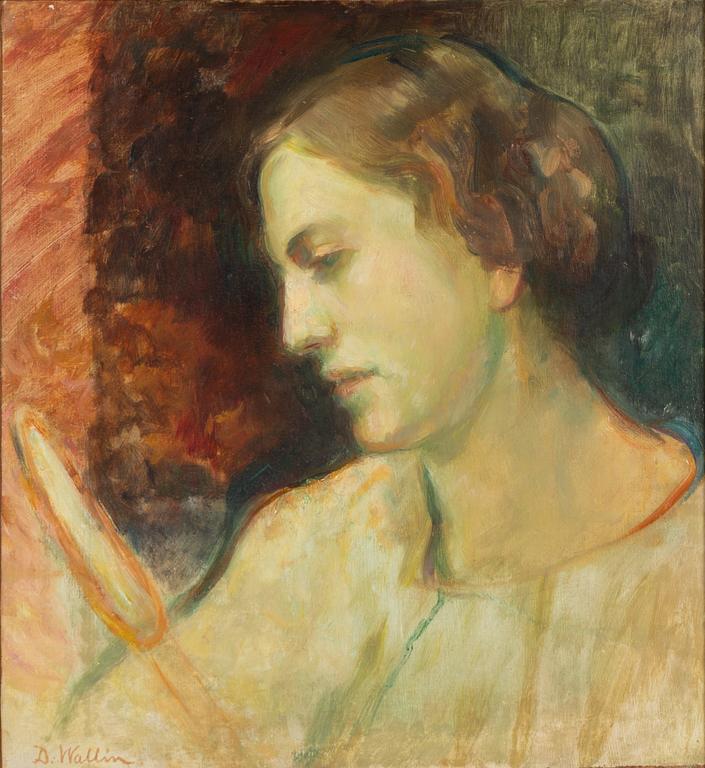 David Wallin, Porträtt i halvprofil.